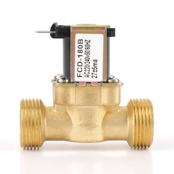 AC 220V G3/4 gevind magnetventil, messing normalt lukket elektrisk trykventil til vandstyring