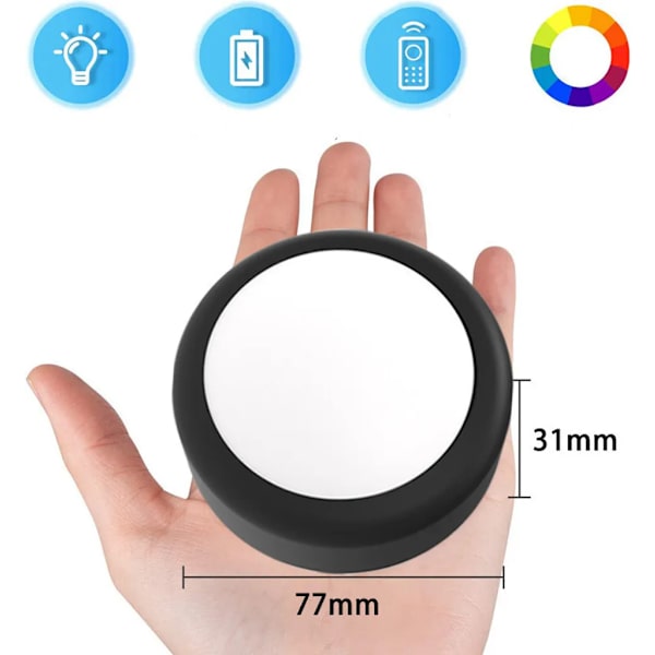 LED spotlight, 13 colors, dimmer, remote control, 6-pack