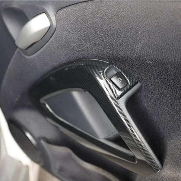 Decorative sticker for Smart 2010-2014 car window grass lift switch, fiber