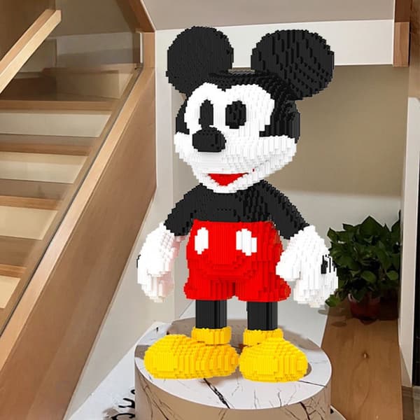 5400 st. Stora Mickey Mouse-byggklossar, massiv DIY-montering, ikoniska Mickey-öron & figur