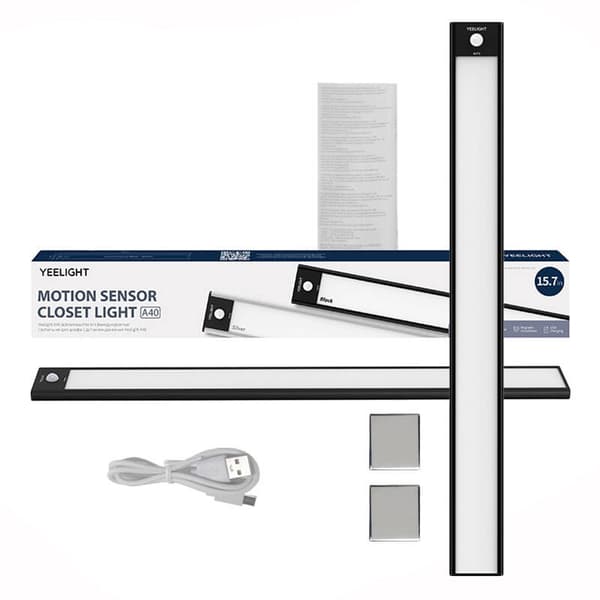 Yeelight skapsensorlys 40cm - svart 4000 K