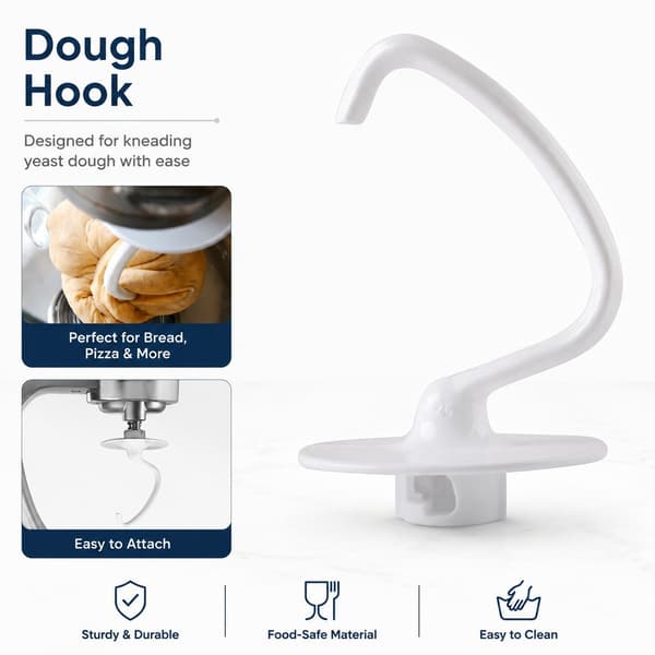 Dejkrog til KitchenAid K45DH, tilbehør til køkkenmaskine, sølv