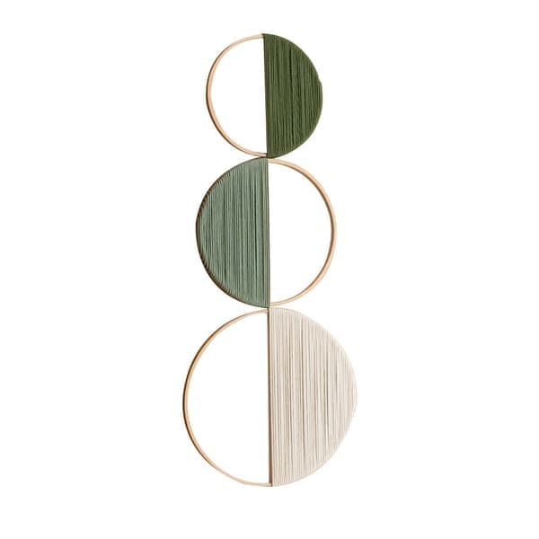 Väggdekor, Handgjord Makramé - Naturmaterial - Geometrisk Design - För Vardagsrum/Sovrum
