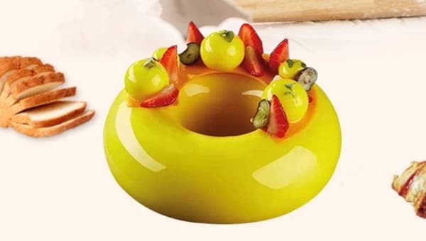 Rund Silikone Donutform - Chokolademousseform - DIY Dekorativ Bageform - Bageværktøj Kage_OF