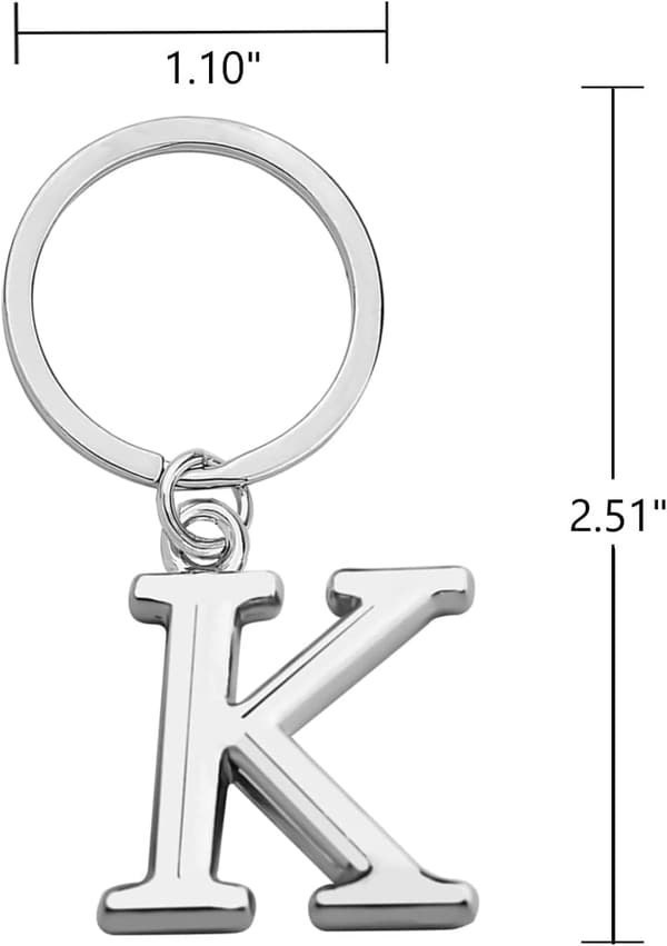 Nøkkelring Brev - Initial Bokstav Nøkkelring Berlock Brev K K