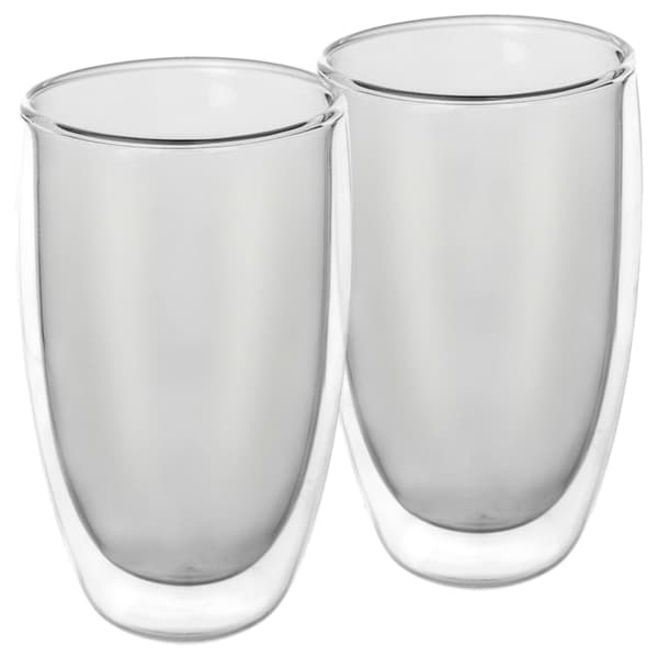 Set med två termoglas, 460 ml, dubbla väggar, för kaffe