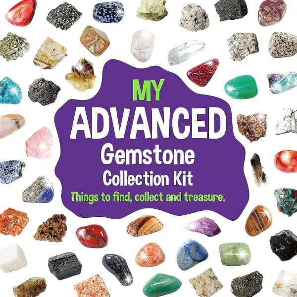 48 ST Naturlige Krystaller & Sten Sæt til Børn Geologi Gem Kit STEM Science Educa