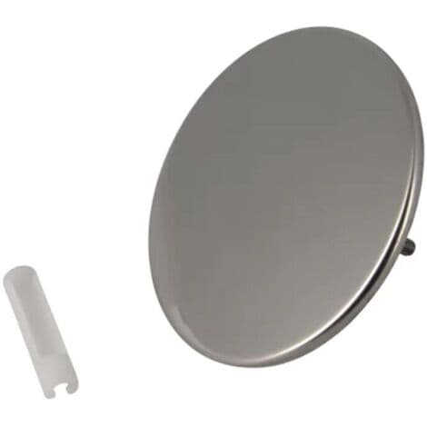 Dekkplate for badekaravløp, 70 mm diameter, rustfritt stål, Nicoll, ref. 411916