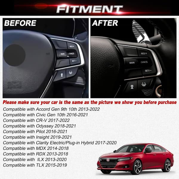 Steering Wheel Paddle Shifter Extensions ABS Carbon Fiber for Volkswagen Golf 7