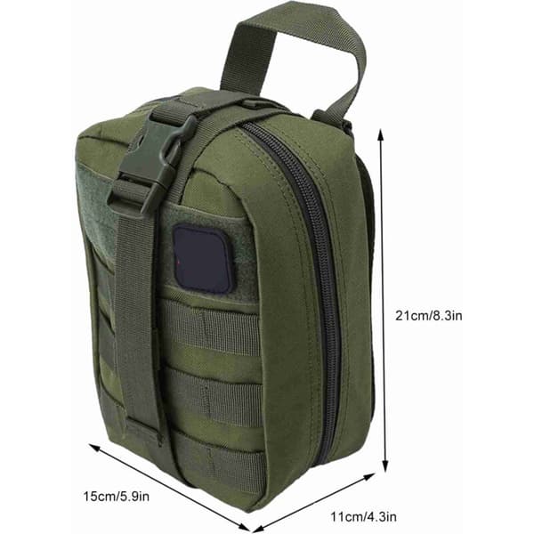 Tactical First Aid Bag for Outdoor Use, Climbing, Emergencies, Green