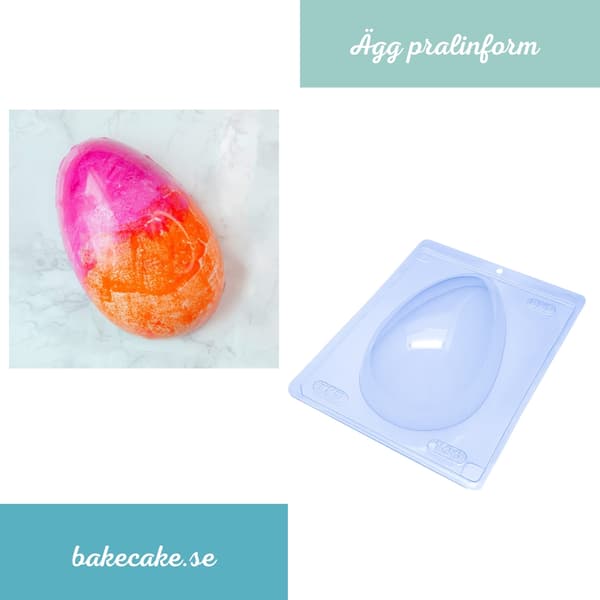 Pralinform Egg 750g Sjokoladeform - BWB 144 Transparent transparent