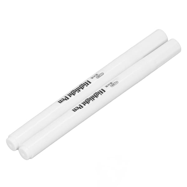 2 Pieces White Marker Pens 0.7mm, Odorless, Opaque, Quick-Drying, Waterproof, White Paint Pen 0.1 0.1