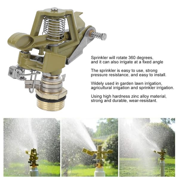 G3/4in Roterende Hagespreder 360 Grader Sinklegering