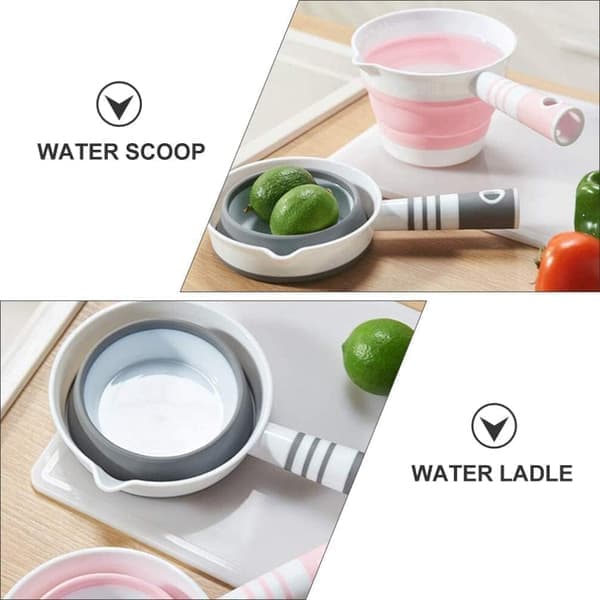 Watering Can, Water Bucket Kitchen Utensils, Shower Water Scoop Foldable Water Scoop Foldable Spoon Bucket Cup Thick for Bath Kitchen