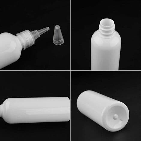 10-pack 100 ml Små Plastflaskor med Tryck för Kryddor, Färg, Kakor, Glasyr