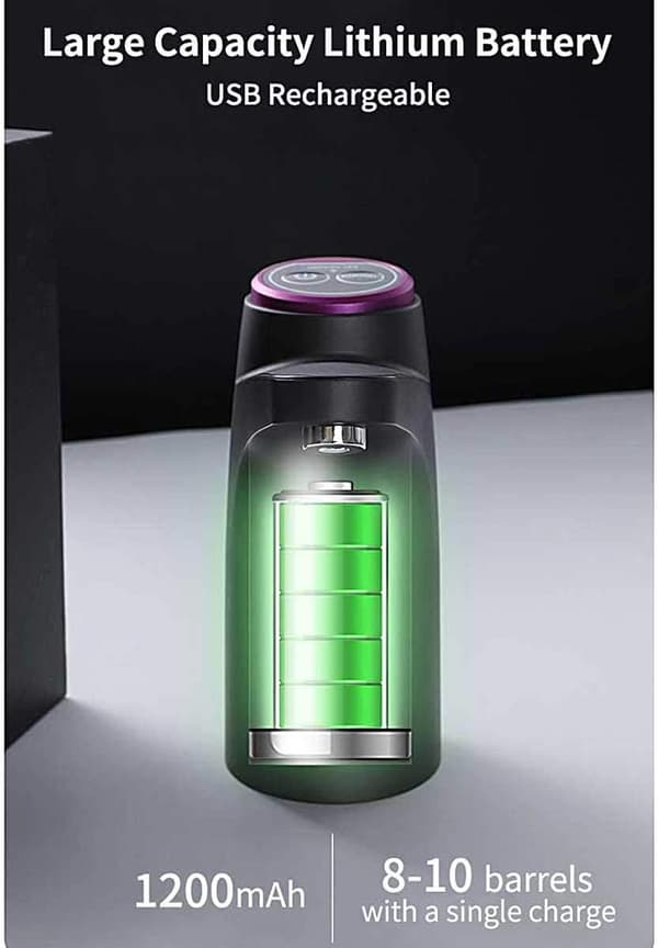 Elektrisk vattenpump, USB-laddning, automatisk vattendispenser för universal 3-5 gallon flaskor_QUU