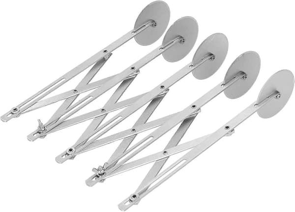 Pizzacutter, multi-wheel pizza cutter in stainless steel Dough Pastry Bread Cutting Tool Kitchen Baking Tool (5 wheels)