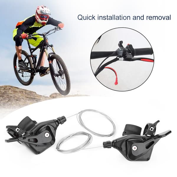 1 Pair Triple Speed Bicycle Shifter Left/Right Gear (3x7 Speed)