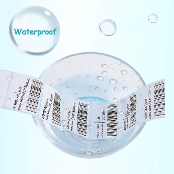 Fridge Labels 800 pcs White Self-Adhesive Labels 60 x 30 mm