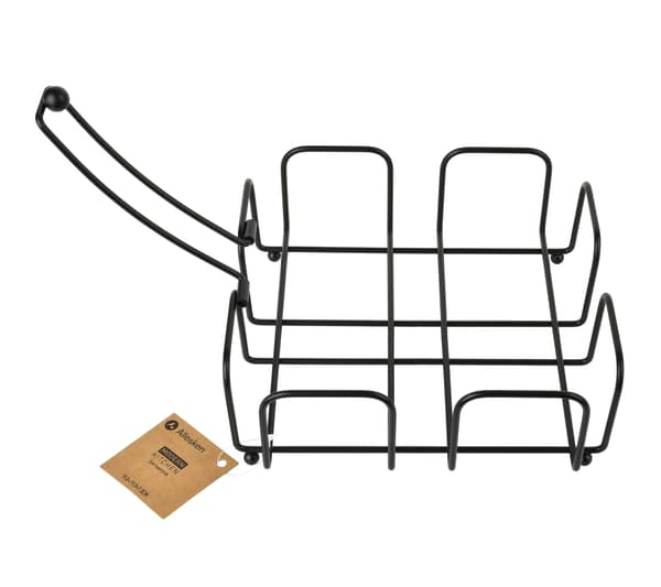 Servietholder i metal MODERN KITCHEN 19x19x7 cm sort 1 stk