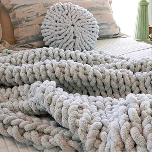 Chunky Felt Yarn, Chunky Yarn for Knitting, Thick Wool for Rugs Felt Hat