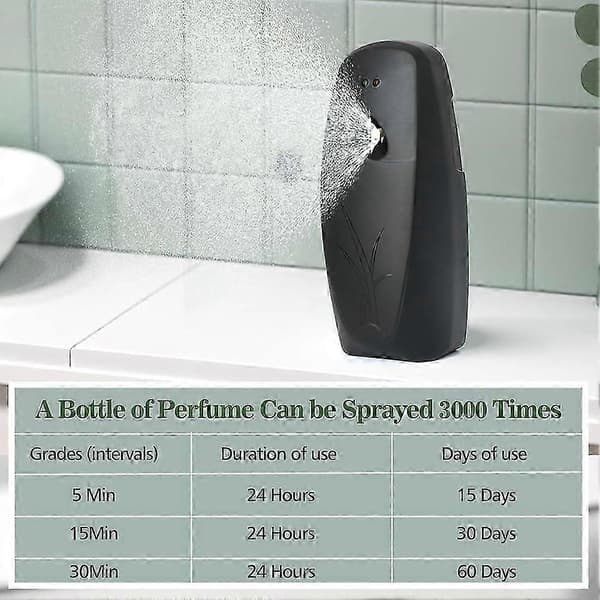 Automatic Air Freshener Dispenser 2-Pack, Wall-Mounted or Freestanding, Interval Spray Setting for