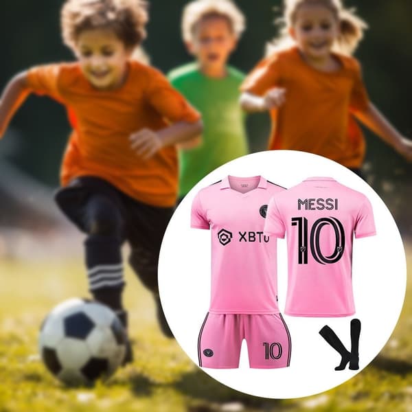 3-delt sæt Inter Miami CF fodboldtrøjer sæt fodboldtøj
