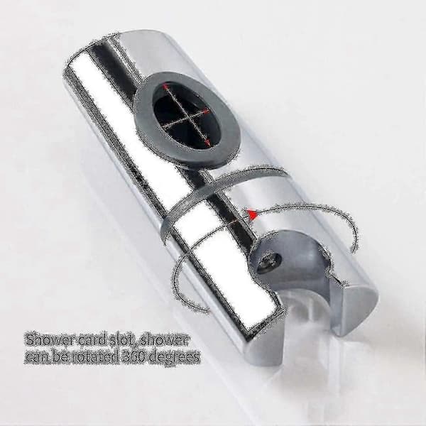 Krom Abs Dusjhodeholder Duschholder Clip On Duschstang Hånddusjholder 360 Rotasjon For Baderom Oval,s