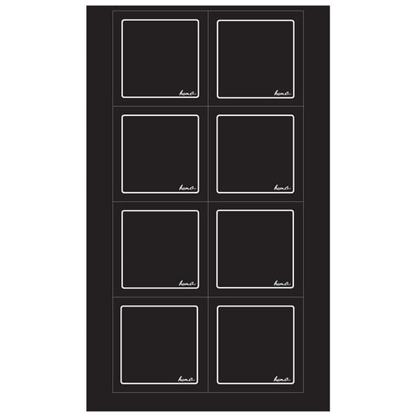 Selvklæbende sorte krukkeetiketter, 24-pak, 4,7 cm