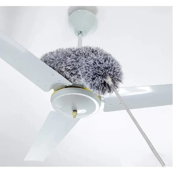 Duster telescopic washable, duster microfiber telescopic stainless steel handle and bendable corner brush, dust cloth