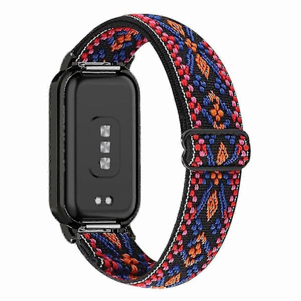 Justerbart urrem i elastisk nylon til Redmi Band 2, åndbar smarturrem Orange Pink[CO]