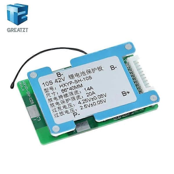 10S 42V 15A BMS Polymer Cell 18650 Lithium Battery Protection Board With Balance Built-in Temperature Control