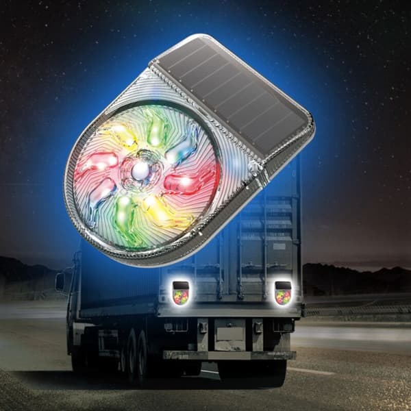 1 stk bil smart sensor indikatorlys solcellevarsling bakre kollisjonsvarsel LED blinklys lastebil parkeringslys