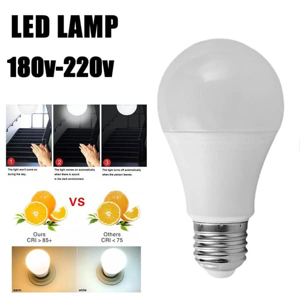 Radarrörelsesensor LED-lampa, 12W (motsvarande 100W), E27 Sc