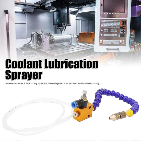 2pcs Mist Coolant Lubrication Spray System Compatible with 8mm Air Hose CNC Lathe Milling Drill-B17