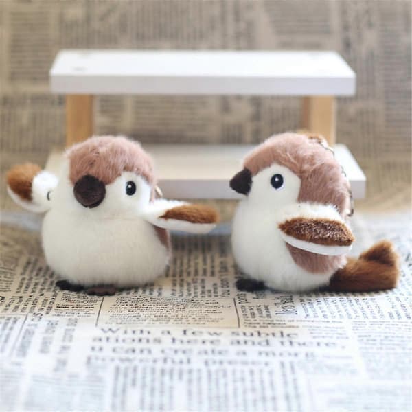 Sparrow Toy Doll Keychain Plush Toy Backpack Decoration Birthday Gift