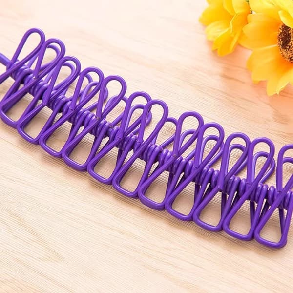 Klädlina Cool Rep Utomhus Resa Camping 12 Klämmor Elastisk - Röd