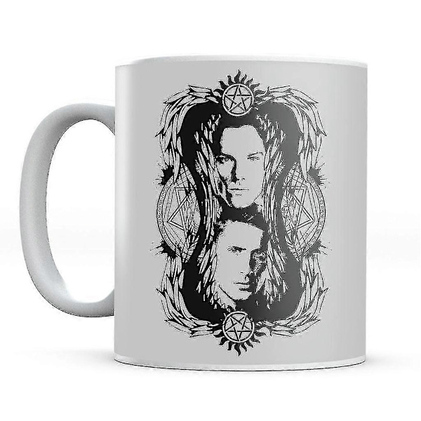 Supernatural Sam and Dean Winchester Devils Trap Montage Mug