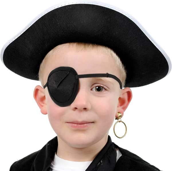 Øyelapp for barn og voksne, piratkostyme