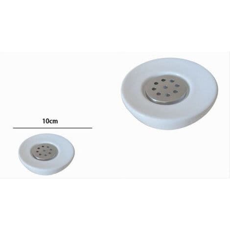 Såpeskål i keramikk hvit 10 cm baderomstilbehør 59871