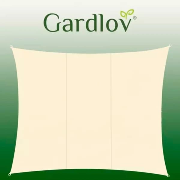 Vanntett solseil 4x3 m Beige 180g/m² Beige Beige