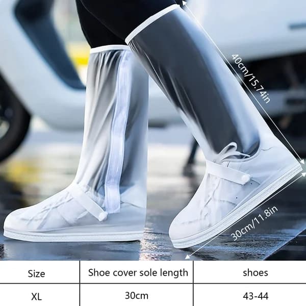 Waterproof Shoe Covers - Reusable Shoe Protectors (Transparent)
