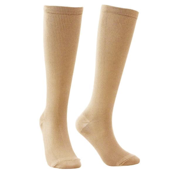 Kompressionsstrømper: Øg cirkulationen, lindr smerter, unisex Beige S
