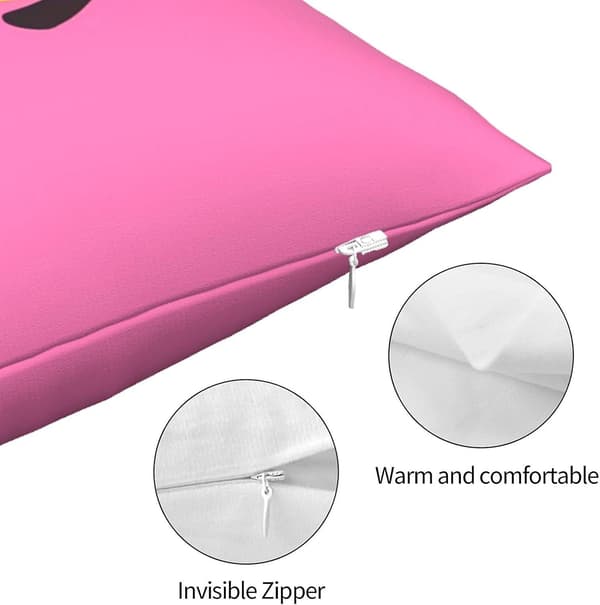 Rosa Pantern mjukt kuddfodral 45 x 45 cm kvadratiskt polyester bomull soffa sovrum