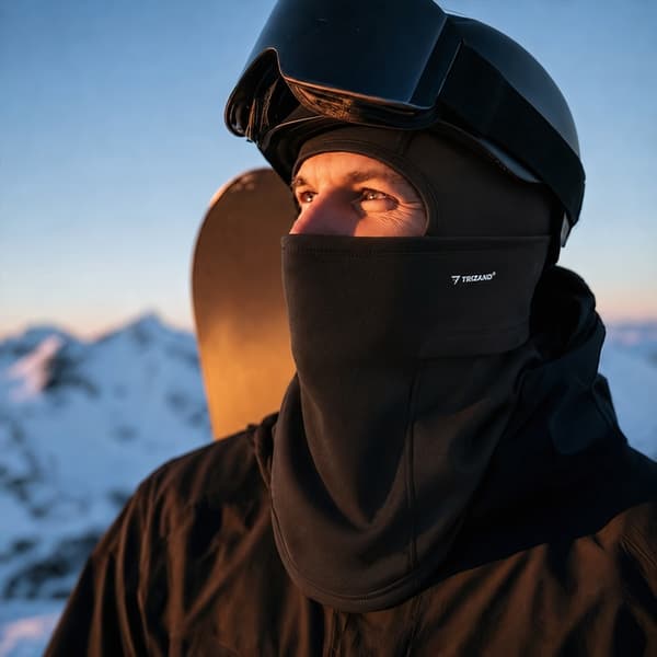 Termoaktiv elefanthue halsvarmer til motorcykel og skiløb, sort, one size