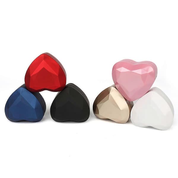Heart-shaped Ring Box Jewelry Dark Black