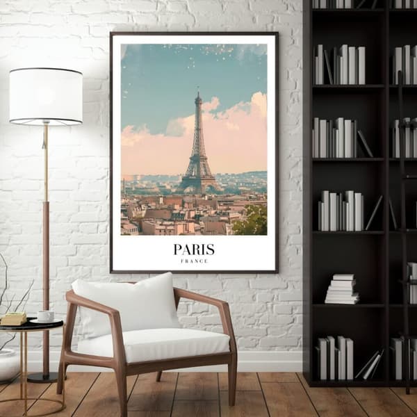Eiffeltårnet Plakat 50x70 cm – Paris Plakat uden Ramme