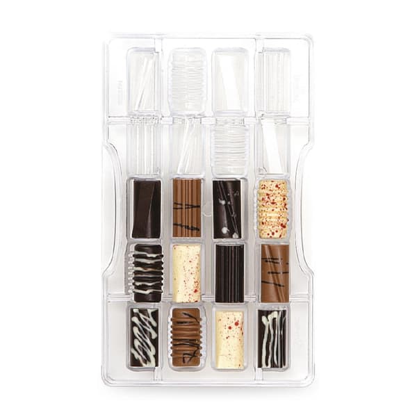 Chokoladeform Pralineform Fantasi Cylinder Polycarbonat - Decora Transparent transparent