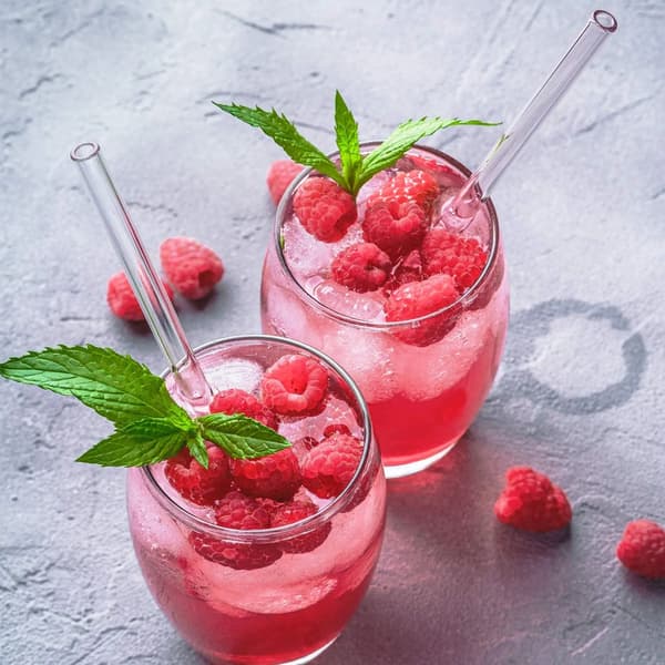 Glass Smoothie Straws, Reusable, Transparent Straws