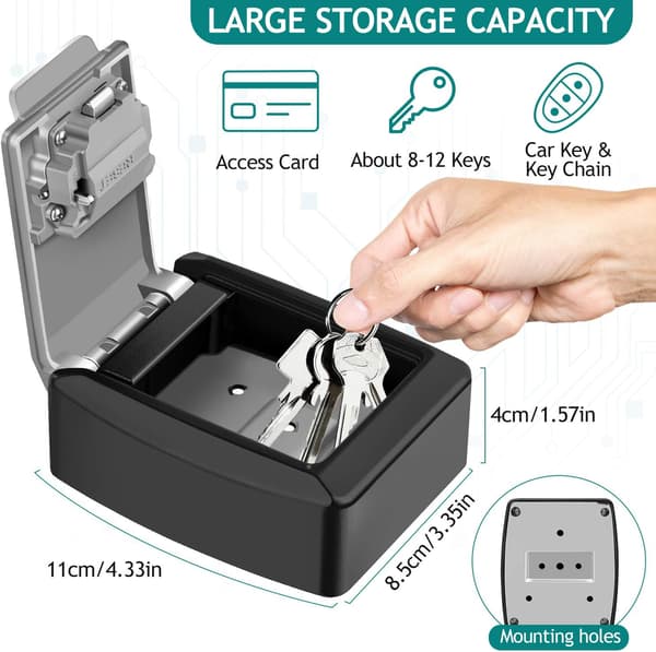 Waterproof Coded Key Box Outdoor Secure Key Box Wall Mounted Key